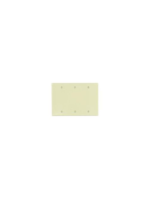 Leviton 86033 6.38 x 0.22 x 4.5 Inch 3-Gang Smooth Ivory Thermoset Box Mount Standard Blank Wallplate Leviton 86033 6.38 x 0.22 x 4.5 Inch 3-Gang Smooth Ivory Thermoset Box Mount Standard Blank Wallplate