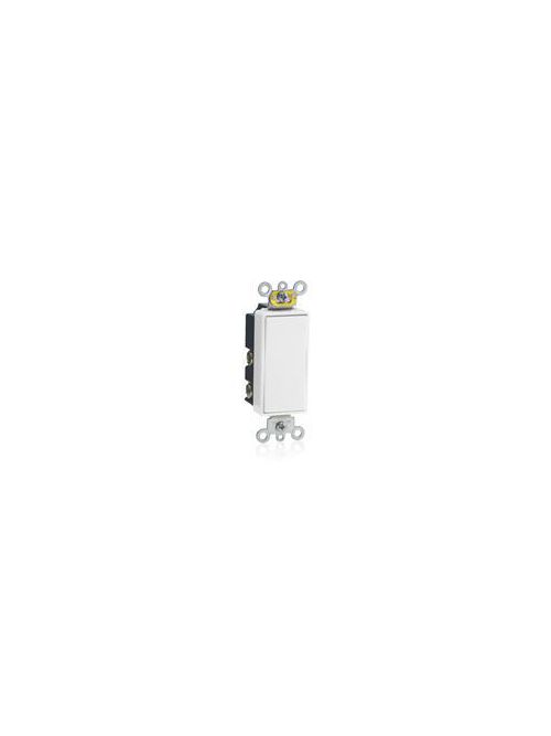 Leviton 5657-2W 120/277 VAC 15 Amp SPDT 2 Hp White Thermoplastic Self Grounding Momentary Contact Rocker Quiet Switch Leviton 5657-2W 120/277 VAC 15 Amp SPDT 2 Hp White Thermoplastic Self Grounding Momentary Contact Rocker Quiet Switch