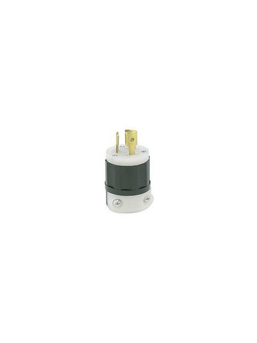 Leviton 4720-C 125 Volt 15 Amp 2-Pole 3-Wire NEMA L5-15P 1/2 Hp Black/White Nylon Grounding Locking Plug Leviton 4720-C 125 Volt 15 Amp 2-Pole 3-Wire NEMA L5-15P 1/2 Hp Black/White Nylon Grounding Locking Plug