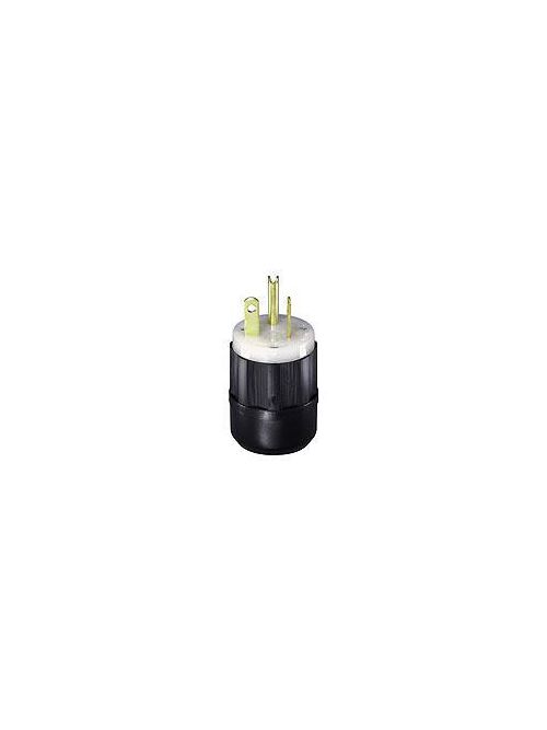 Leviton 5366-C 125 Volt 20 Amp 2-Pole 3-Wire NEMA 5-20P Black/White Nylon Grounding Straight Blade Plug Leviton 5366-C 125 Volt 20 Amp 2-Pole 3-Wire NEMA 5-20P Black/White Nylon Grounding Straight Blade Plug