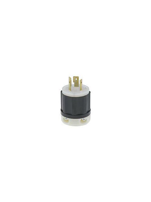 Leviton 2341 480 Volt 20 Amp 2-Pole 3-Wire NEMA L8-20P 3 Hp Black/White Nylon Grounding Polarized Locking Plug Leviton 2341 480 Volt 20 Amp 2-Pole 3-Wire NEMA L8-20P 3 Hp Black/White Nylon Grounding Polarized Locking Plug