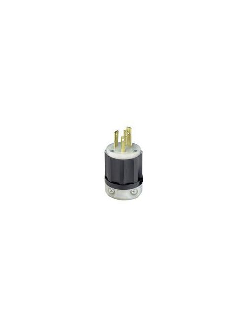 Leviton 2621 250 Volt 30 Amp 2-Pole 3-Wire NEMA L6-30P 2 Hp Black/White Nylon Grounding Locking Plug Leviton 2621 250 Volt 30 Amp 2-Pole 3-Wire NEMA L6-30P 2 Hp Black/White Nylon Grounding Locking Plug
