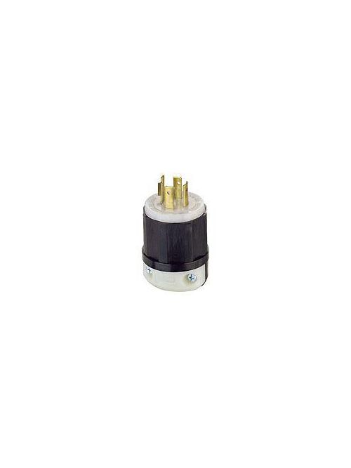 Leviton 2431 480 Volt 3-Phase 20 Amp 3-Pole 4-Wire NEMA L16-20P 5 Hp Black/White Nylon Grounding Locking Plug Leviton 2431 480 Volt 3-Phase 20 Amp 3-Pole 4-Wire NEMA L16-20P 5 Hp Black/White Nylon Grounding Locking Plug