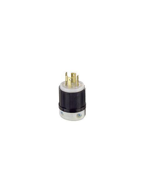 Leviton 2711 125/250 Volt 30 Amp 3-Pole 4-Wire NEMA L14-30P 2 Hp Black/White Nylon Grounding Locking Plug Leviton 2711 125/250 Volt 30 Amp 3-Pole 4-Wire NEMA L14-30P 2 Hp Black/White Nylon Grounding Locking Plug