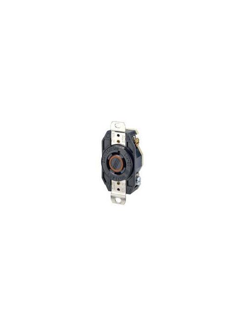 Leviton 2410 125/250 Volt 20 Amp 3-Pole 4-Wire NEMA L14-20R 1/2 Hp Black Nylon Grounding Flush Mount Locking Receptacle Leviton 2410 125/250 Volt 20 Amp 3-Pole 4-Wire NEMA L14-20R 1/2 Hp Black Nylon Grounding Flush Mount Locking Receptacle