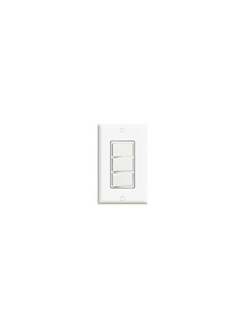 Leviton 1755-W 120 Volt 15 Amp 1-Pole White Thermoplastic Non-Grounding Triple Rocker Decorator Combination Switch Leviton 1755-W 120 Volt 15 Amp 1-Pole White Thermoplastic Non-Grounding Triple Rocker Decorator Combination Switch