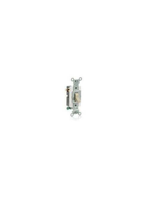 Leviton CS320-2T 120/277 VAC 20 Amp 2 Hp 3-Way Light Almond Thermoplastic Grounding Toggle Quiet Switch Leviton CS320-2T 120/277 VAC 20 Amp 2 Hp 3-Way Light Almond Thermoplastic Grounding Toggle Quiet Switch