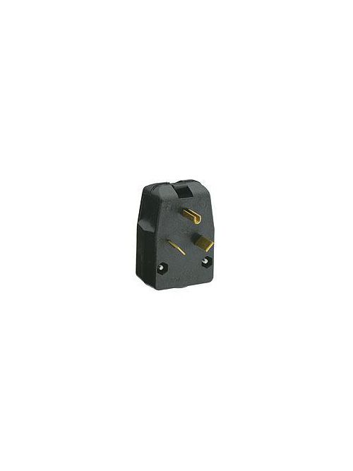 Leviton 830-T 125 Volt 30 Amp 2-Pole 3-Wire NEMA TT-30P 2 Hp Black Thermoplastic Grounding Angled Polarized Straight Blade Plug Leviton 830-T 125 Volt 30 Amp 2-Pole 3-Wire NEMA TT-30P 2 Hp Black Thermoplastic Grounding Angled Polarized Straight Blade Plug