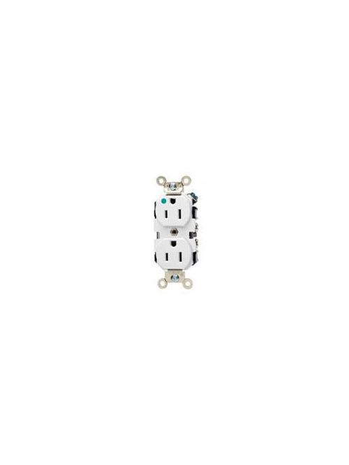 Leviton 8200-I 125 Volt 15 Amp 2-Pole 3-Wire NEMA 5-15R 1/2 Hp Ivory Nylon Straight Blade Duplex Receptacle Leviton 8200-I 125 Volt 15 Amp 2-Pole 3-Wire NEMA 5-15R 1/2 Hp Ivory Nylon Straight Blade Duplex Receptacle