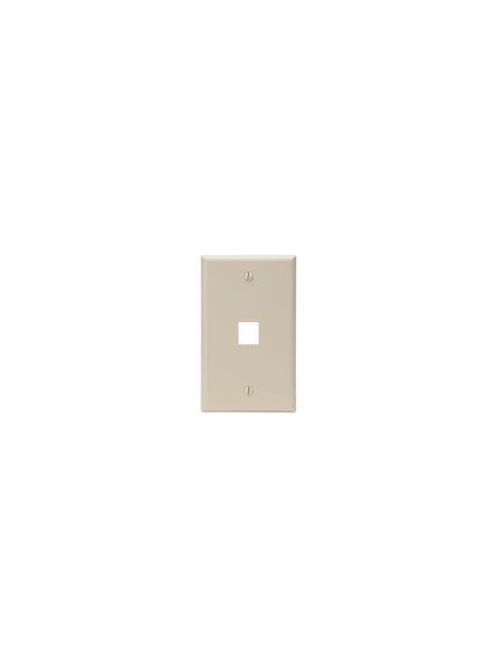 Single-Gang QuickPort Wallplate, 1-Port, Ivory Single-Gang QuickPort Wallplate, 1-Port, Ivory