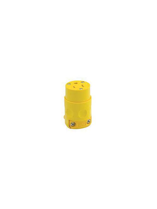 Leviton 515CV 15 Amp 125 Volt 2-Pole 3-Wire NEMA 5-15R Yellow PVC Grounding Straight Blade Connector Leviton 515CV 15 Amp 125 Volt 2-Pole 3-Wire NEMA 5-15R Yellow PVC Grounding Straight Blade Connector