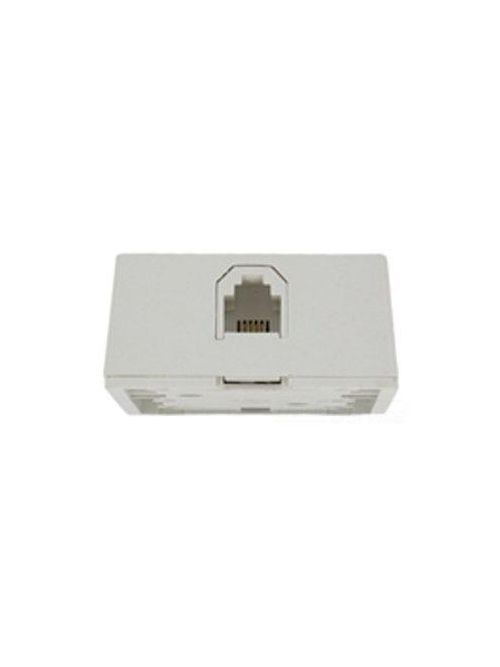 Product image for Leviton 40974-W White Surface Mount 6-Position 4-Conductor Phone Jack