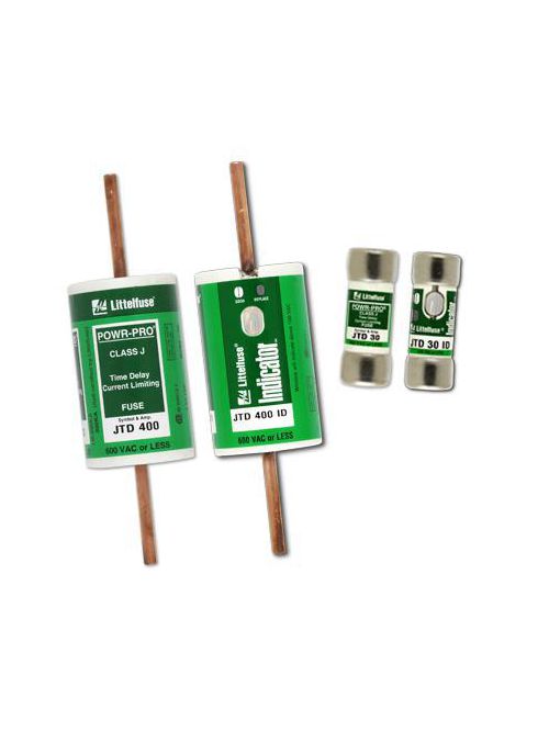 Product image for Littelfuse JTD100ID 100 Amp 600 VAC 300 VDC Class J Time Delay Fuse with Indicator