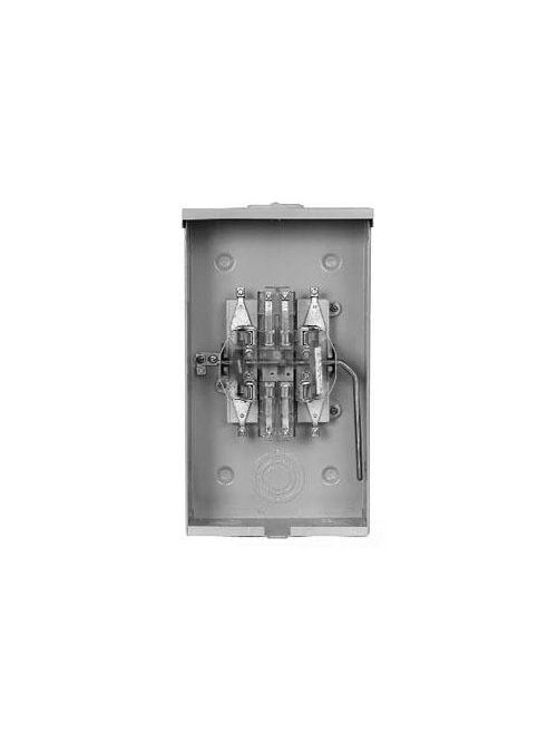 Product image for Siemens 9804-8564 600 VAC 20 Amp 1-Phase 4-Wire 13-Jaw Lever Bypass Meter Mounting Equipment