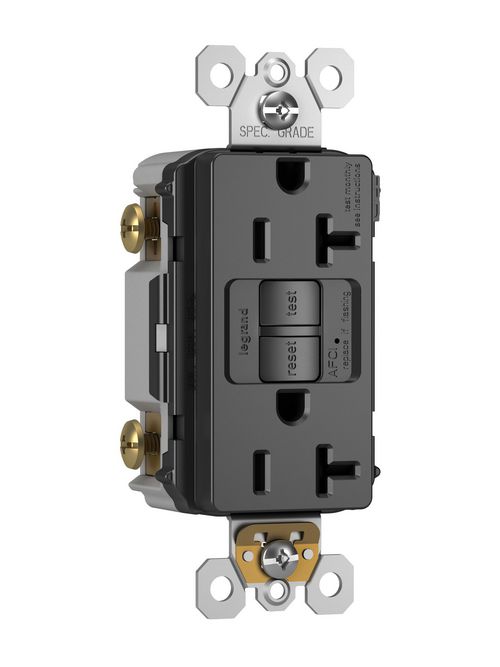Product image for Pass & Seymour AF202TRBK 20A 125V Tamper-Resistant Arc-Fault Circuit Interrupter - Black