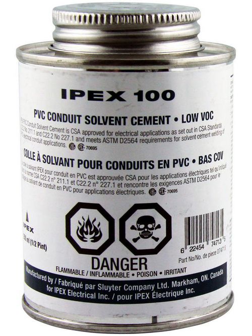 Product image for Ipex 074713 x1/2 PINT (250ml) PVC S