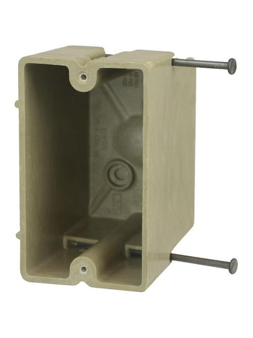Allied Moulded Products 1098-N 3-1/4 x 2-1/4 x 3-3/4 Inch 20.5 In 1-Gang Fiberglass Switch/Receptacle Outlet Box Allied Moulded Products 1098-N 3-1/4 x 2-1/4 x 3-3/4 Inch 20.5 In 1-Gang Fiberglass Switch/Receptacle Outlet Box