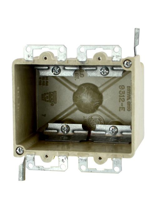 Allied Moulded Products 9312-EWC4 2-3/4 x 4-1/8 x 3-1/4 Inch 28 In 2-Gang Fiberglass Switch/Receptacle Outlet Box Allied Moulded Products 9312-EWC4 2-3/4 x 4-1/8 x 3-1/4 Inch 28 In 2-Gang Fiberglass Switch/Receptacle Outlet Box