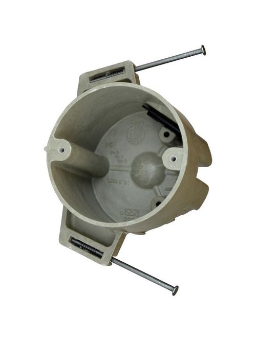 Allied Moulded Products 9335-NK 2-7/8 x 3-1/2 Inch 20.5 In Fiberglass Round Ceiling Fixture Outlet Box Allied Moulded Products 9335-NK 2-7/8 x 3-1/2 Inch 20.5 In Fiberglass Round Ceiling Fixture Outlet Box