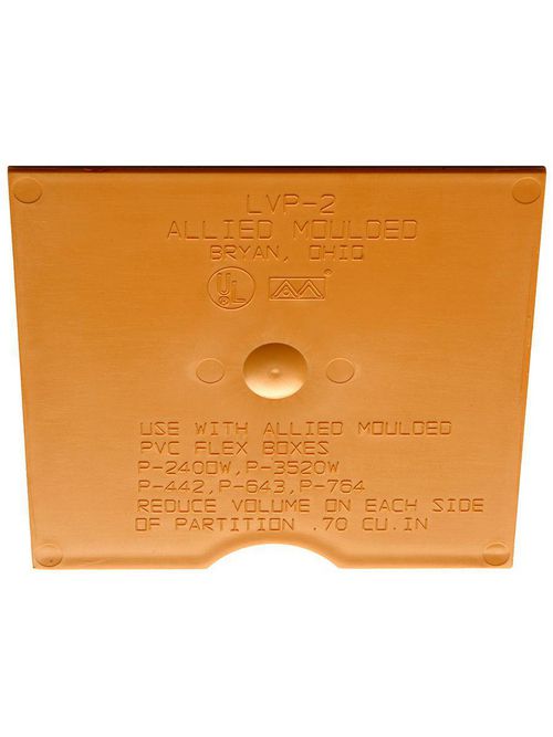 Allied Moulded Products LVP-2 3/32 x 3-1/16 x 3-1/2 Inch 1-Gang Fiberglass Low Voltage Divider Plate Allied Moulded Products LVP-2 3/32 x 3-1/16 x 3-1/2 Inch 1-Gang Fiberglass Low Voltage Divider Plate