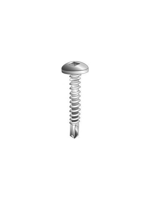 Product image for Cully 26820 8 x 1-1/4" Tek Screws, Pan Head, Square Drive, Zinc