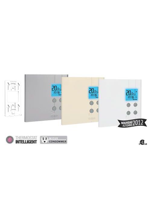 Product image for STELPRO STE302PW+ ELECT. THERMOSTAT PROG. BACKLIGHTED 3000W/240V (WHITE)