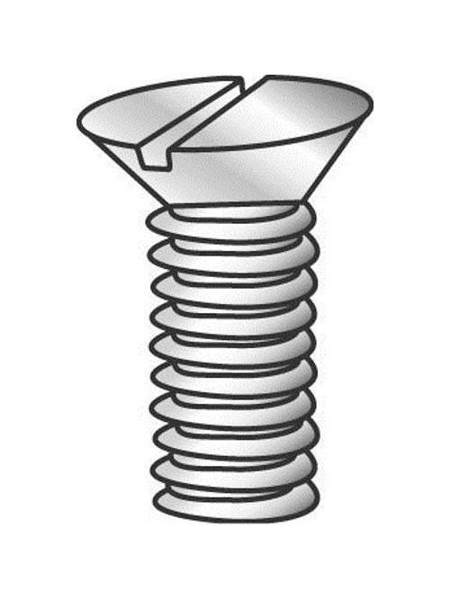 Minerallac 50116J #6-32 x 1 Inch Zinc Plated Steel Slotted Drive Flat Head Machine Screw Minerallac 50116J #6-32 x 1 Inch Zinc Plated Steel Slotted Drive Flat Head Machine Screw