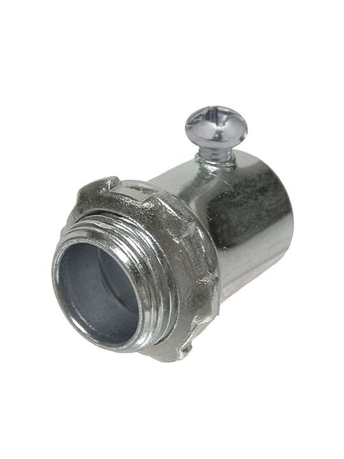 Product image for Raco 2140US 2-1/2" EMT or Rigid/IMC Set Screw Connector, Steel - Non-Insulated (USA)