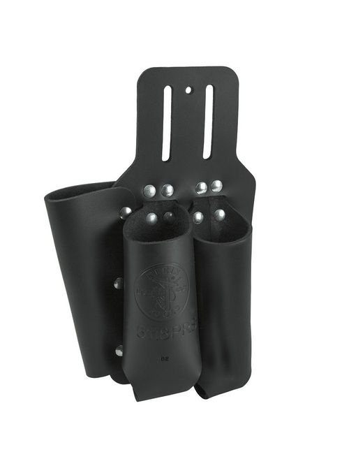 Klein 5118PRS 6-3/4 x 10 Inch Leather 3-Pocket Pliers Rule and Screwdriver Holder Klein 5118PRS 6-3/4 x 10 Inch Leather 3-Pocket Pliers Rule and Screwdriver Holder