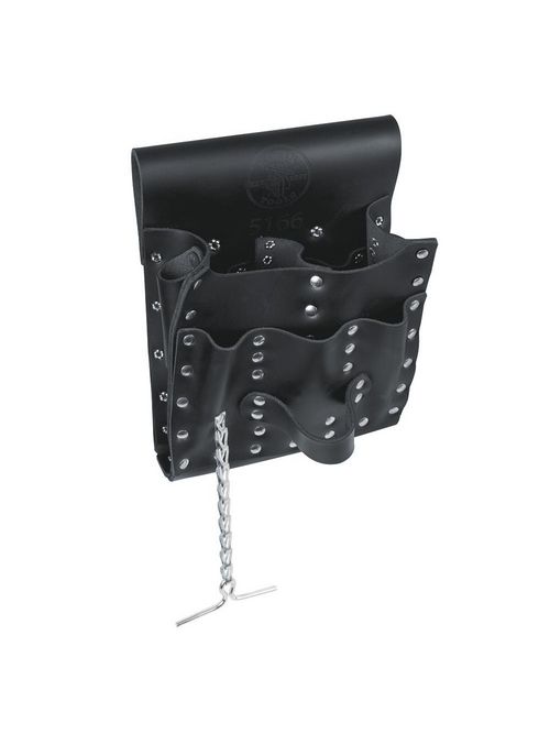 Klein 5166 7 x 9-1/2 Inch Black Leather 7-Pocket Tool Pouch Klein 5166 7 x 9-1/2 Inch Black Leather 7-Pocket Tool Pouch