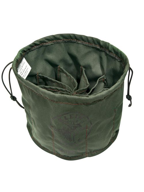 Klein Tools 5151 6 x 11 Inch Canvas 10-Compartment Drawstring Bag Klein Tools 5151 6 x 11 Inch Canvas 10-Compartment Drawstring Bag