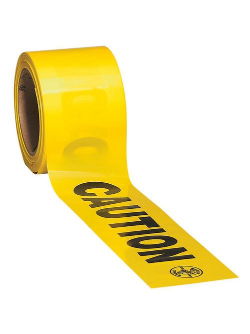 Klein Tools 58000 3 Inch x 200 Foot Roll Bright Yellow/Black Polyethylene Barricade and Warning Tape Klein Tools 58000 3 Inch x 200 Foot Roll Bright Yellow/Black Polyethylene Barricade and Warning Tape