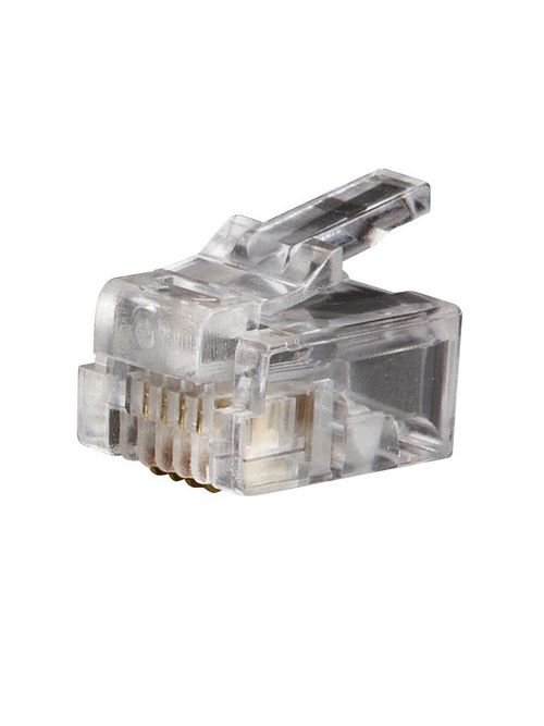 Klein VDV826-601 RJ11 6-Position and 4-Contact Clear Telephone Plug Klein VDV826-601 RJ11 6-Position and 4-Contact Clear Telephone Plug