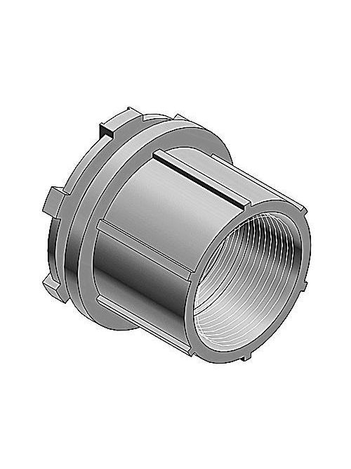Product image for Connector hub rigid insulated/ground screw zinc 2-1/2"