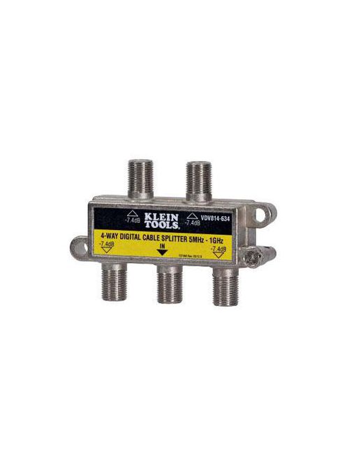 Product image for Klein VDV814-634 4-Way Digital Splitter 5 MHz-1 GHz