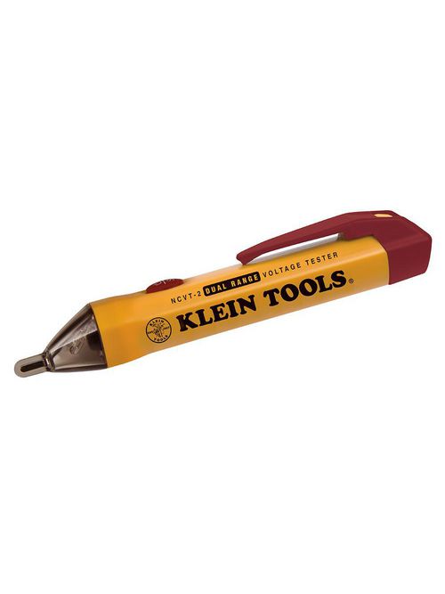 Klein NCVT-2 5.5 x 0.72 x 1 Inch 12 to 1000 VAC AAA 2-Alkaline Battery Dual Range Non-Contact Voltage Tester Klein NCVT-2 5.5 x 0.72 x 1 Inch 12 to 1000 VAC AAA 2-Alkaline Battery Dual Range Non-Contact Voltage Tester