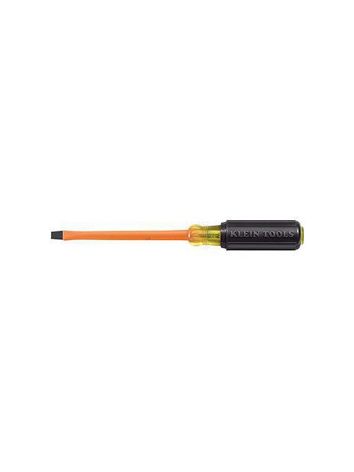 Product image for Klein 602-10-INS Insulated 3/8" Keystone Tip Heavy Duty Screwdriver, 10" Round-Shank