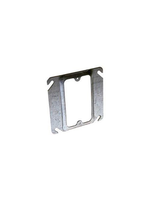 Product image for Mulberry 11226 4" 1/2" Raised 1-Gang Galvanized Steel Drawn Square Box Cover