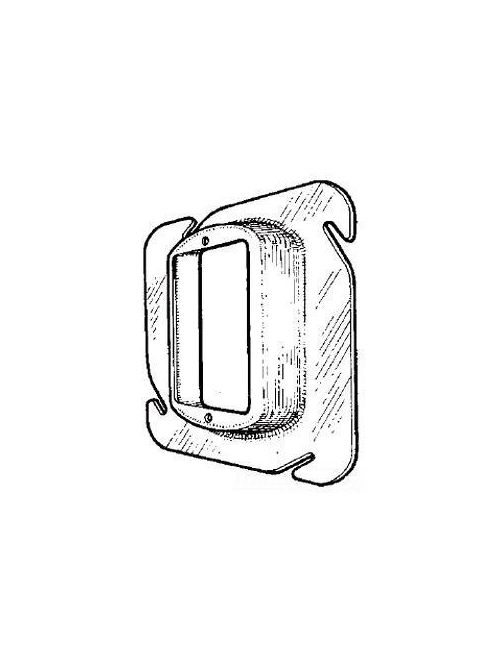 Product image for Mulberry 11331 4-11/16" 1-1/4" Raised 1-Gang Galvanized Steel Drawn Square Box Cover