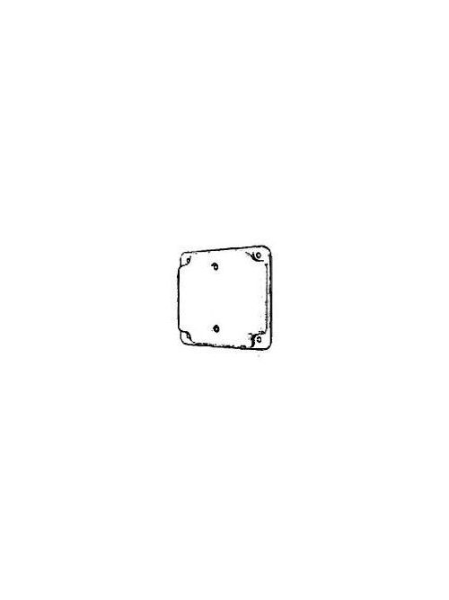 Product image for Mulberry 11400 4" Square Box Cover, 1/2" Raised, Blank, Steel