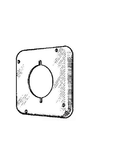 Product image for Mulberry 11522 2.125" 1/2" Raised Powder Coated Steel Range/Dryer Receptacle Square Box Cover