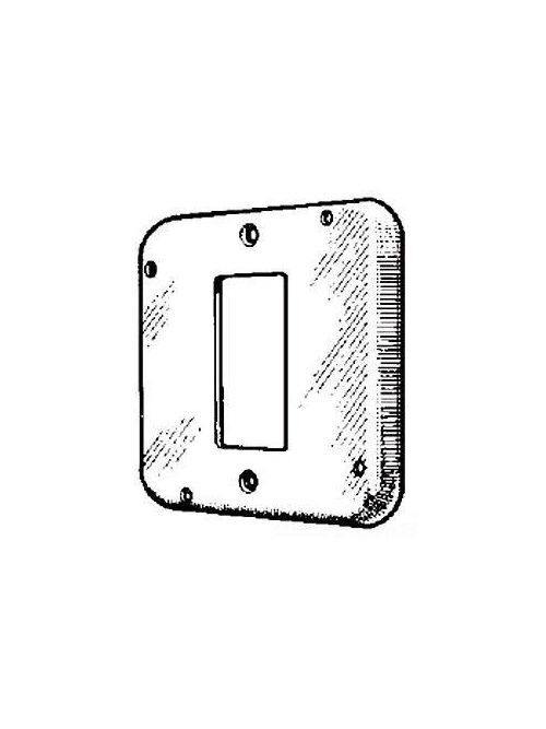 Mulberry 11532 1/2" Raised Powder Coated Steel 1GFCI Receptacle Square
