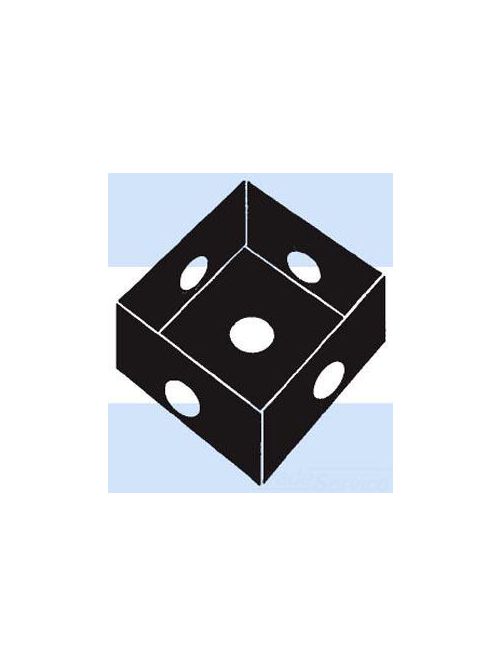 Product image for Mulberry 30254 2-Gang Weatherproof Box, Detachable Lugs, (5) 3/4" Hubs (1 ea. end, 1 ea. Side, 1 in back), 2" Deep, Die-Cast Aluminum, 30.5cu.in, Gray