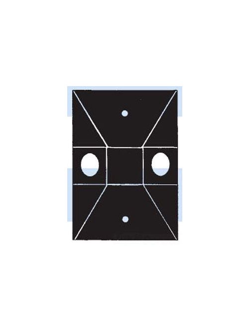 Product image for Mulberry 30356 Gray Powder Die-Cast Zinc 2-Hole Rectangular Heavy Duty Weatherproof Cover