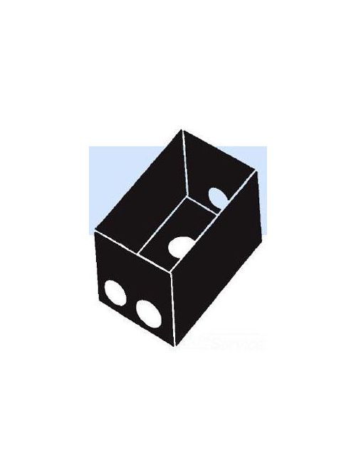 Product image for Mulberry 30587 1-Gang Weatherproof Deep Box, Detachable Lugs, (4) 3/4" Hubs, 2.625" Deep, Die-Cast Aluminum, 24cu.in, Gray