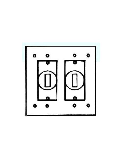Product image for Mulberry 30672 2-Gang 2-Blank 2-Switch 2-Duplex Receptacle 2-Single Receptacle 1-Switch/Duplex Receptacle Gasket