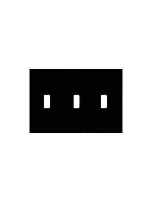 Product image for Mulberry 64073 3-Gang Polished Solid Brass 3-Toggle Switch Wallplate