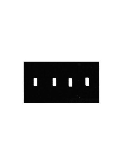 Product image for Mulberry 64074 4-Gang Polished Solid Brass 4-Toggle Switch Wallplate