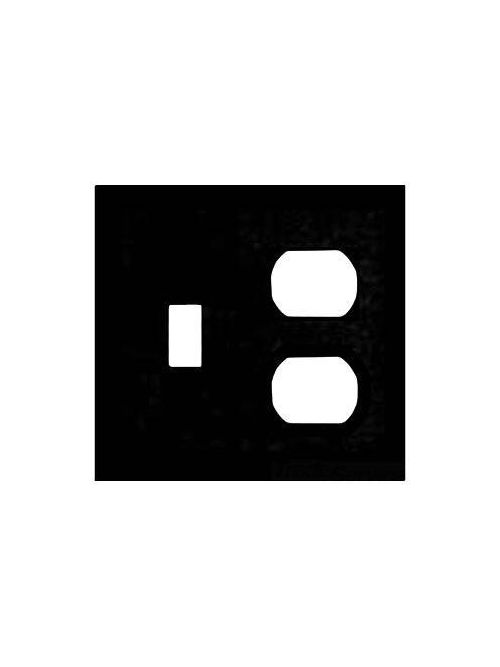 Product image for Mulberry 64532 2-Gang Polished Solid Brass 1-Toggle Switch 1-Duplex Receptacle Wallplate