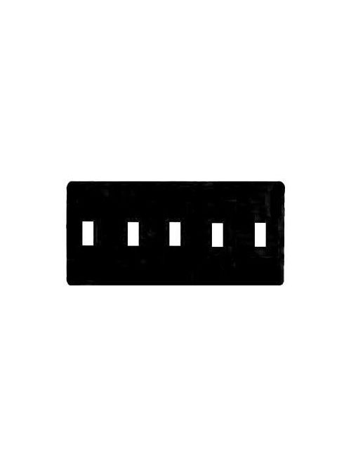 Mulberry 76075 5-Gang White Semi Gloss Painted Steel 5-Toggle Switch Wallplate Product image for Mulberry 76075 5-Gang White Semi Gloss Painted Steel 5-Toggle Switch Wallplate